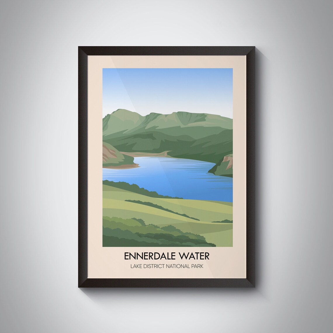 Ennerdale Water Vintage Travel Poster, Lake District