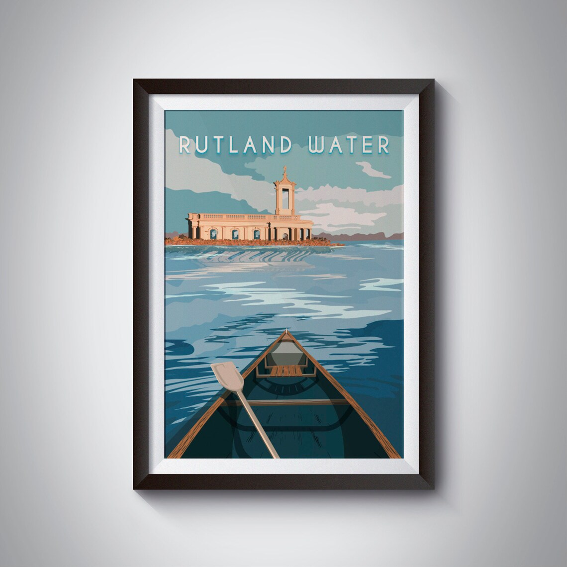 Rutland Water Vintage Travel Poster, Leicestershire