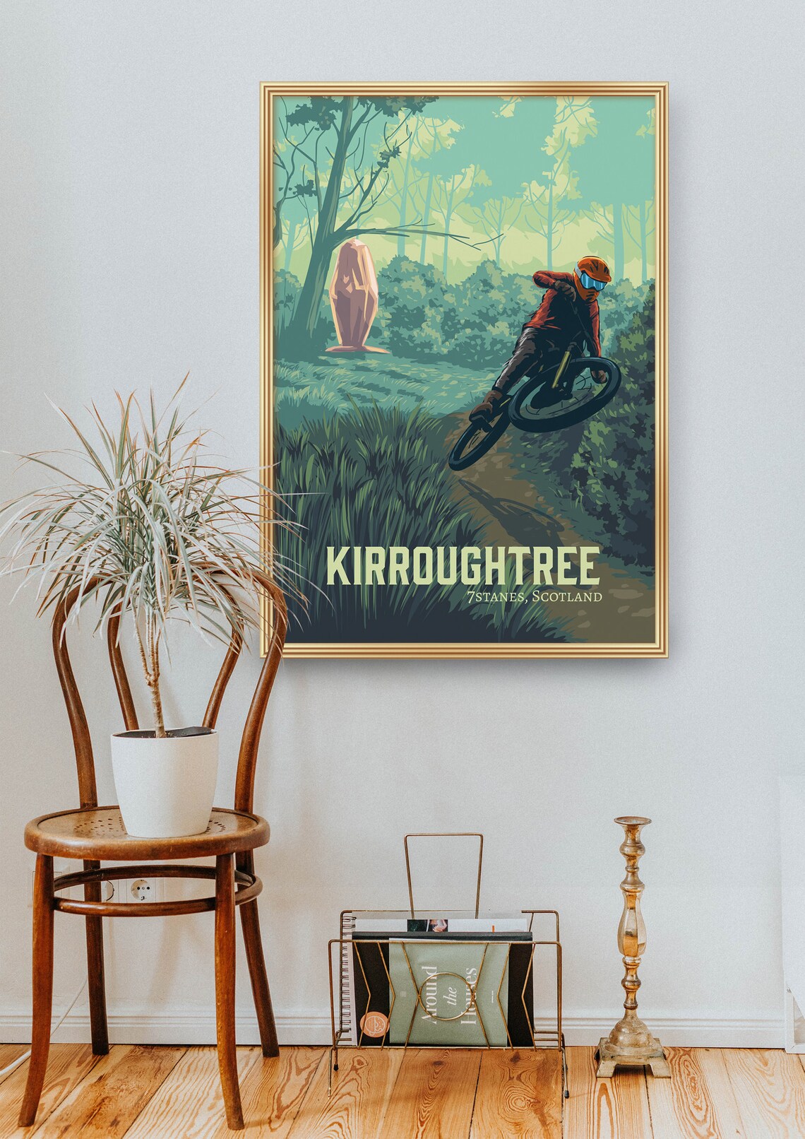 Kirroughtree Mountain Biking Poster, Galloway Forest Park - Image 2