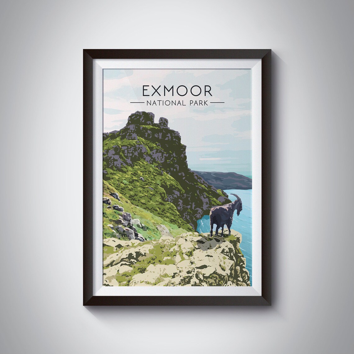 Exmoor National Park Travel Poster, Somerset Devon