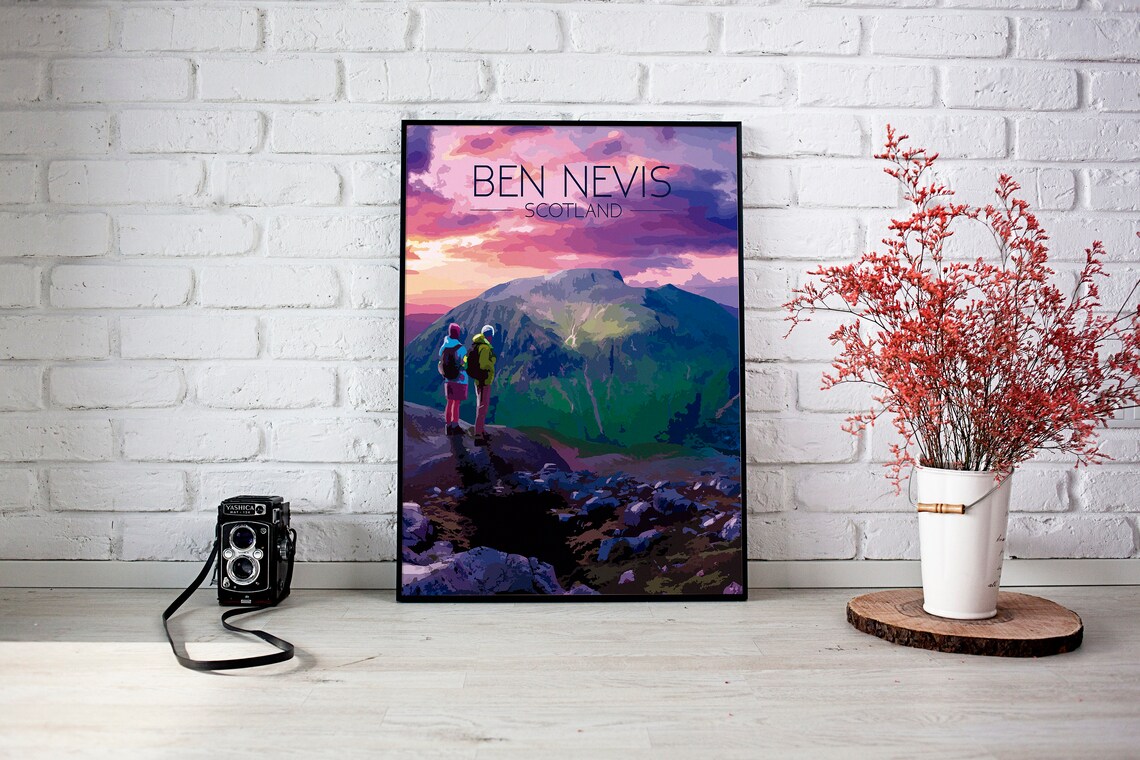 Ben Nevis Poster Print, Scotland Mountain Landscape - Image 3