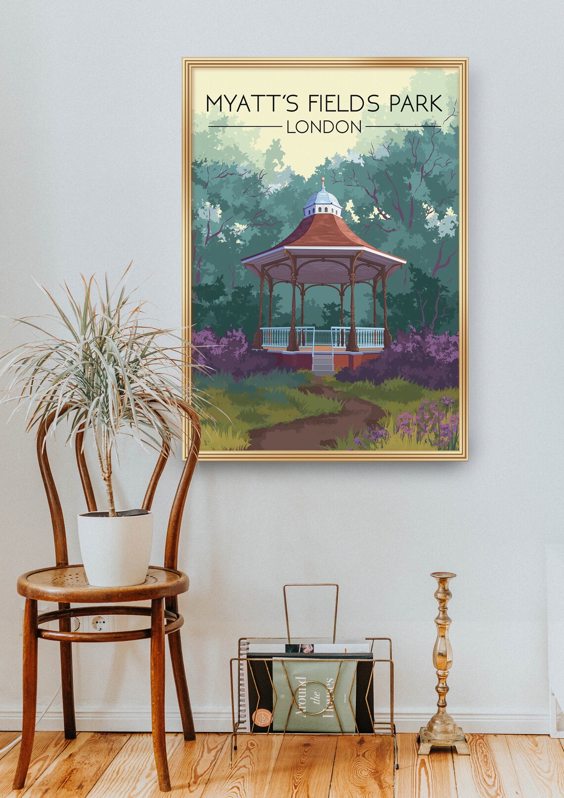 Myatts Fields Park London Vintage Travel Poster - Image 2