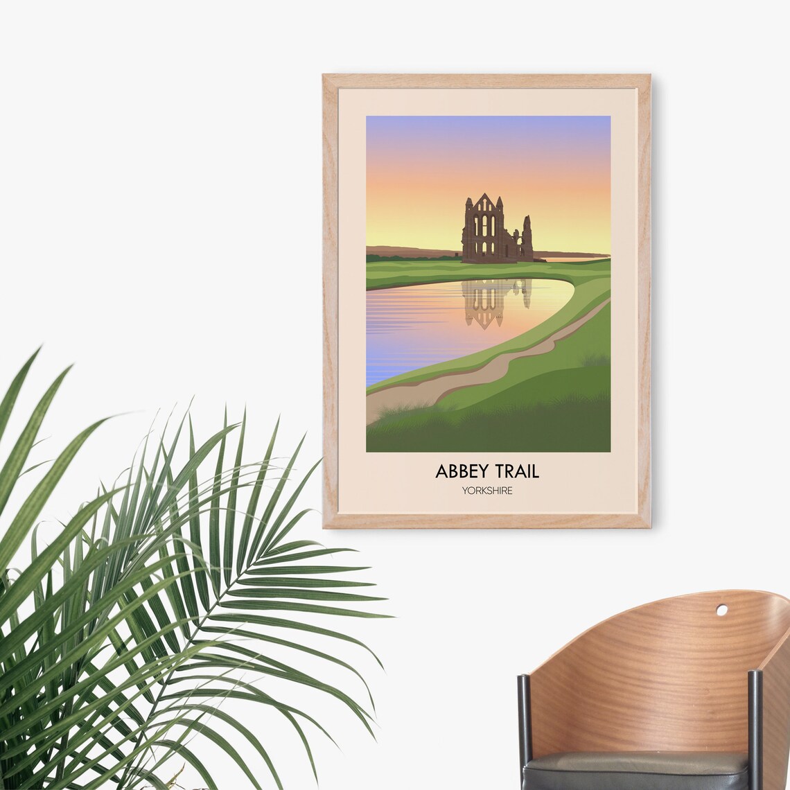 Abbey Trail Yorkshire Dales Hiking Travel Poster - Image 3