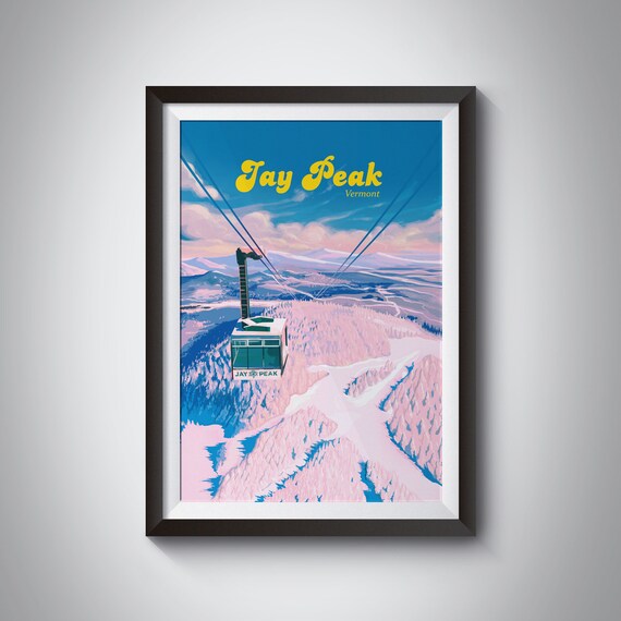 Jay Peak Ski Resort Vintage Travel Poster