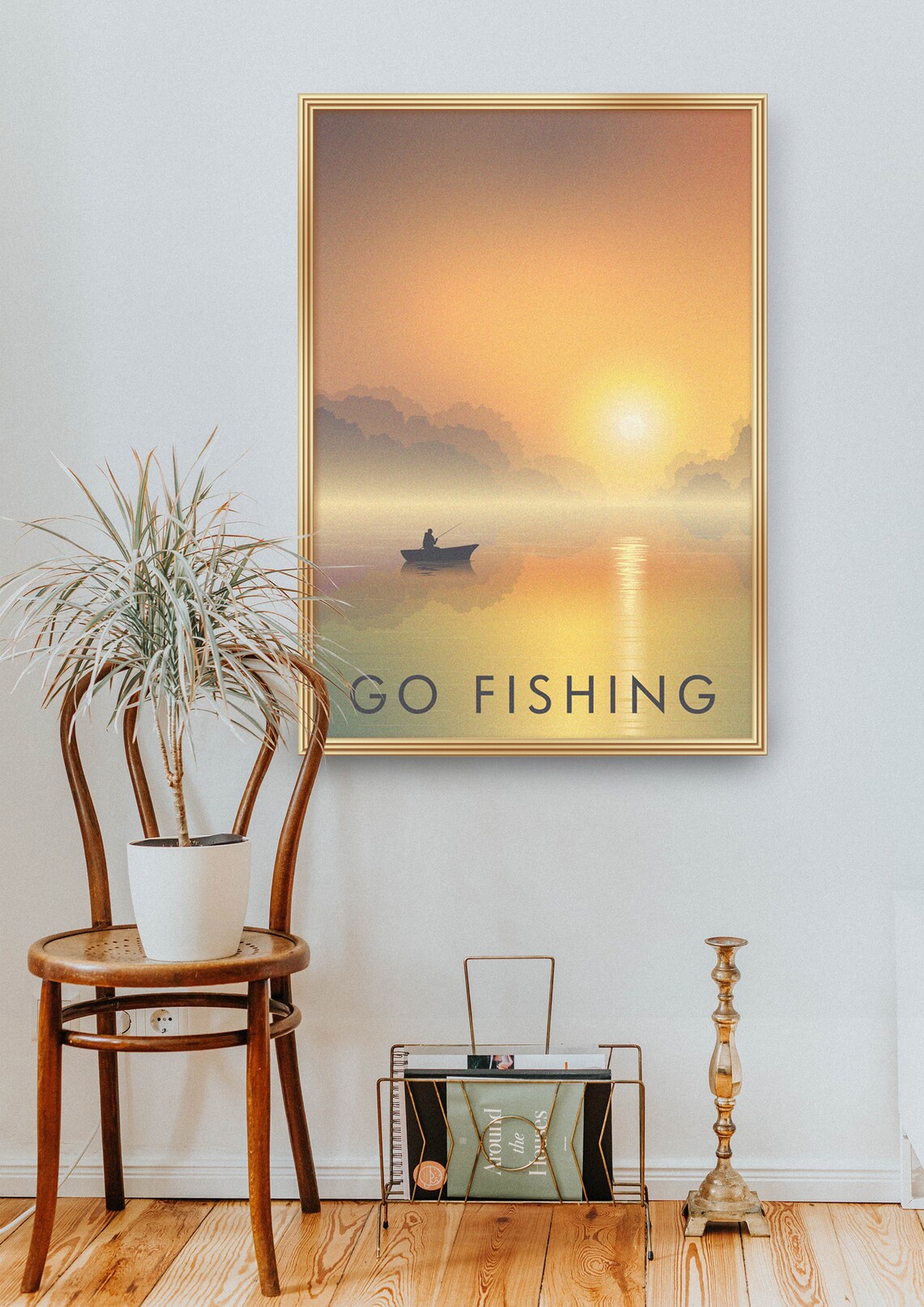 Go Fishing Vintage Travel Poster, Sea Angling - Image 2