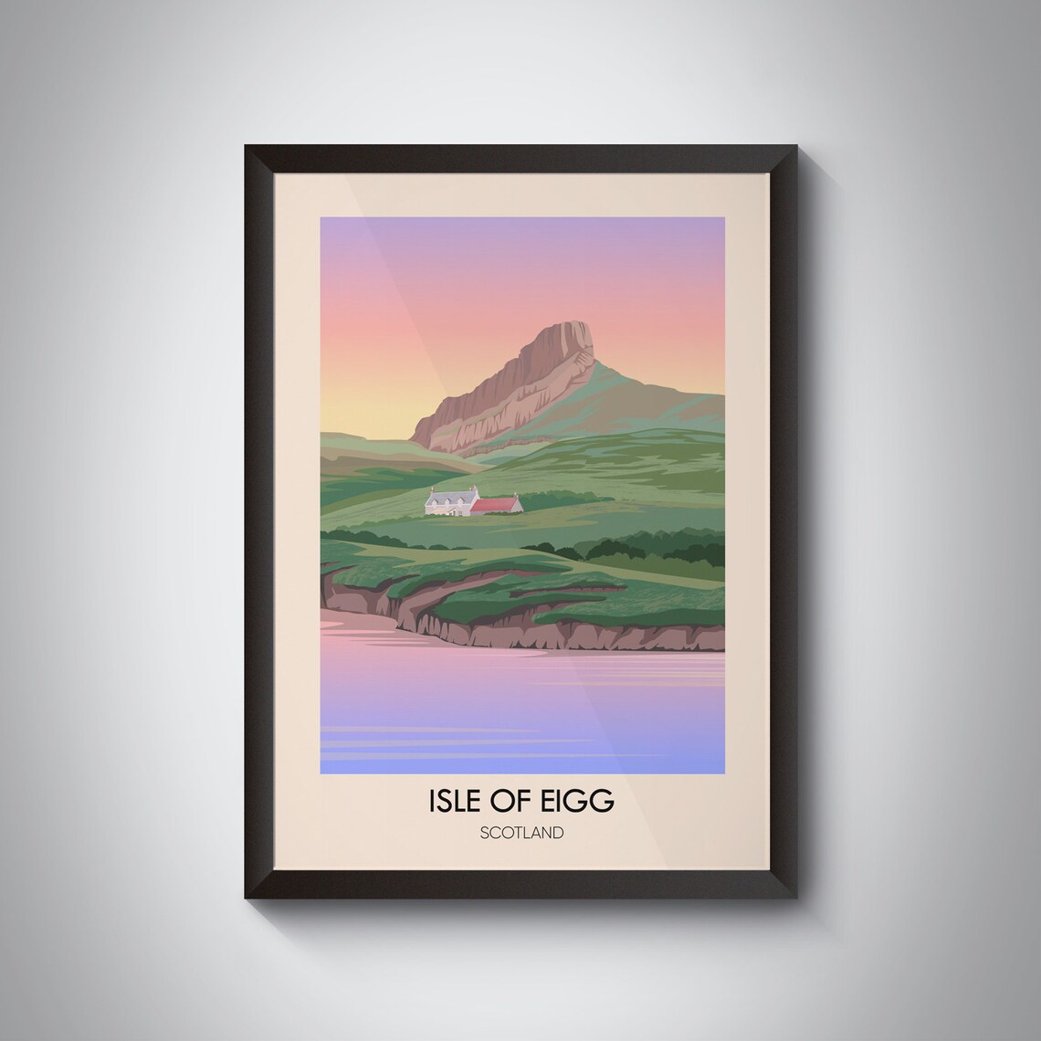Isle Of Eigg Vintage Travel Poster, Scotland