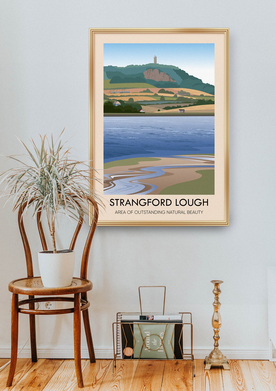 Strangford Lough AONB Vintage Travel Poster Print - Image 2