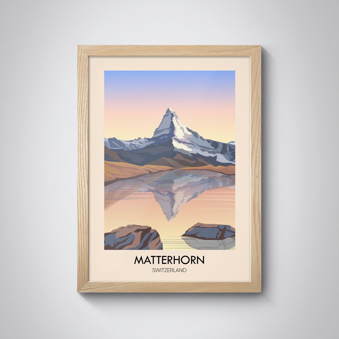 Matterhornswitzerland Travel Poster Swiss Alps Scenic Wall Art Retro Mountain Landscape Print Hiking Adventure Decor Alpine Travel Art - Image 3