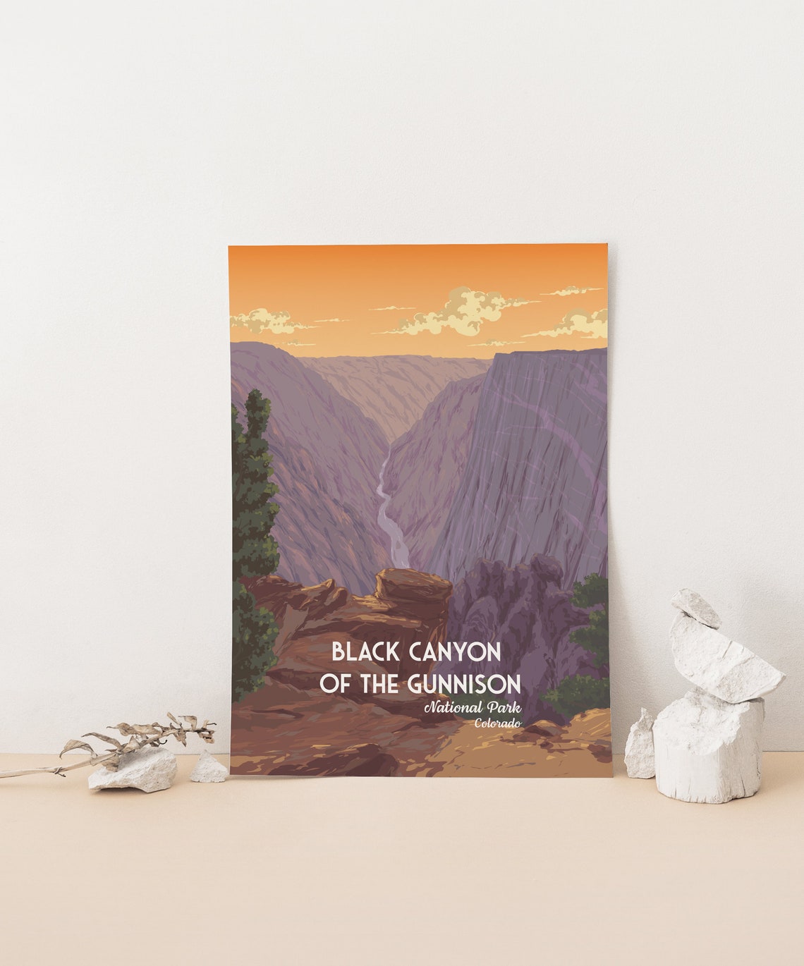Black Canyon of the Gunnison Deep River Gorge Colorado Poster - Image 4