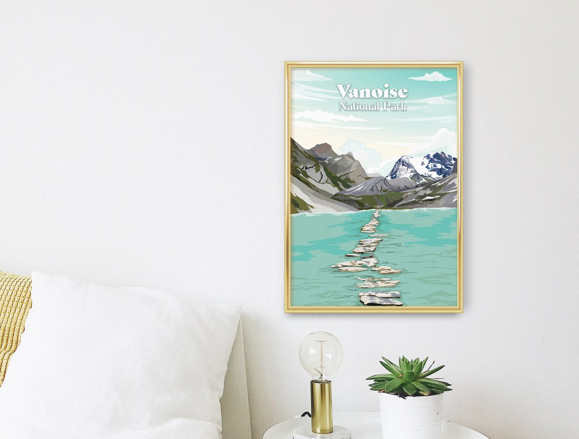 Vanoise National Park France Travel Poster, Alps - Image 3