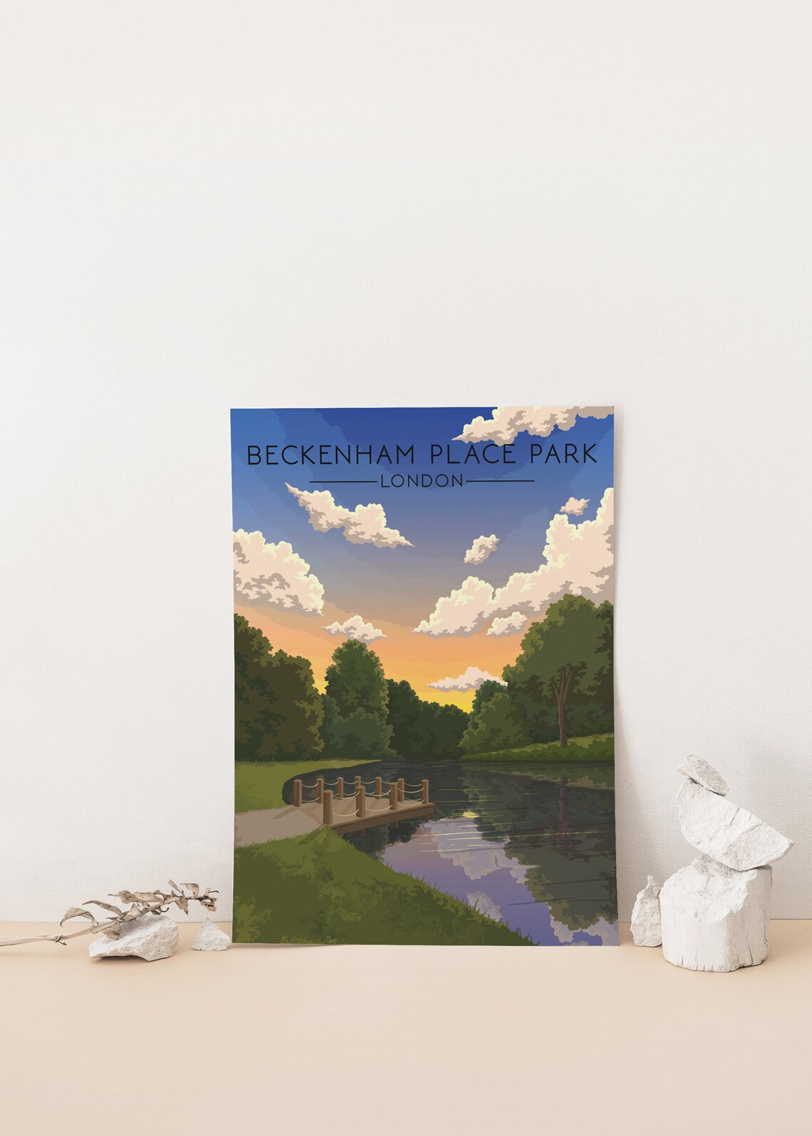 Beckenham Place Park Vintage Travel Poster Print - Image 4