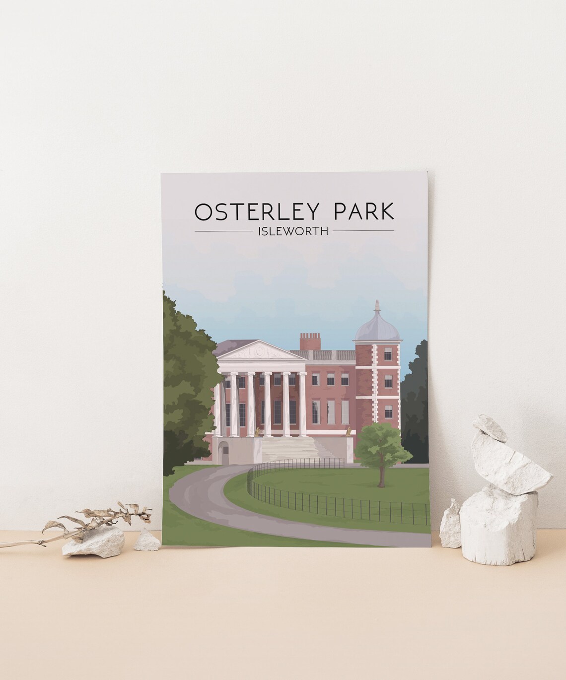 Osterley Park Isleworth London Georgian Mansion Travel Poster - Image 4