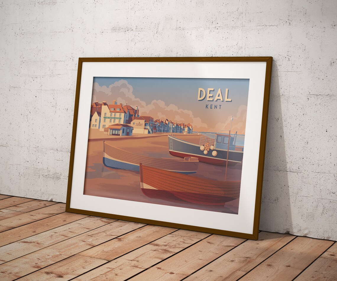 Deal Kent Coast Vintage Travel Poster, Travel Poster - Image 3