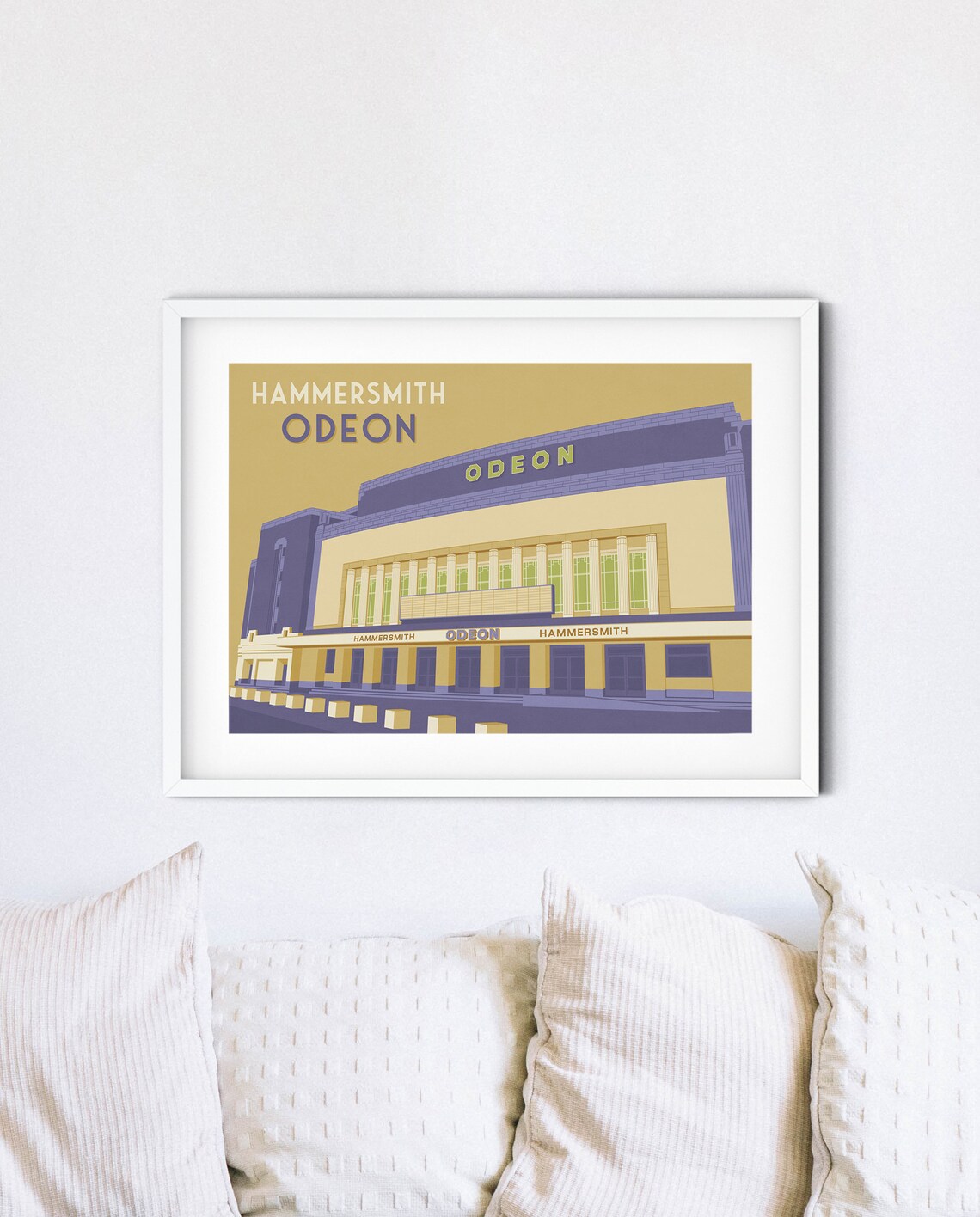 Hammersmith Odeon London Art Deco Theatre Facade Music Poster - Image 4