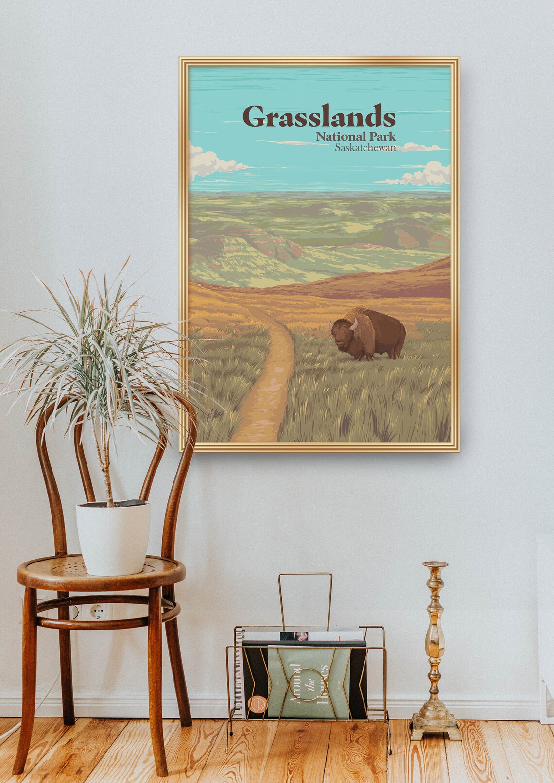 Grasslands National Park Vintage Travel Poster, Canada - Image 2