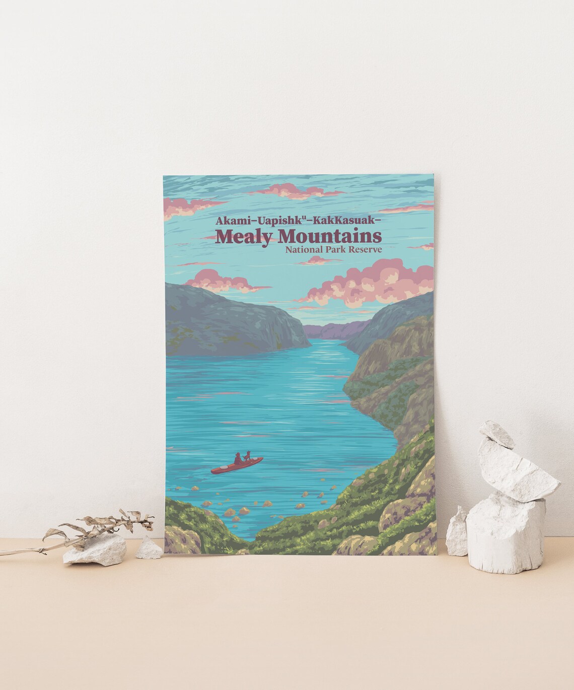 Akamiuapishkkakkasuak Mealy Mountains National Park Reserve Poster Canada Newfoundland And Labrador Lake Melville Travel Print Art - Image 4