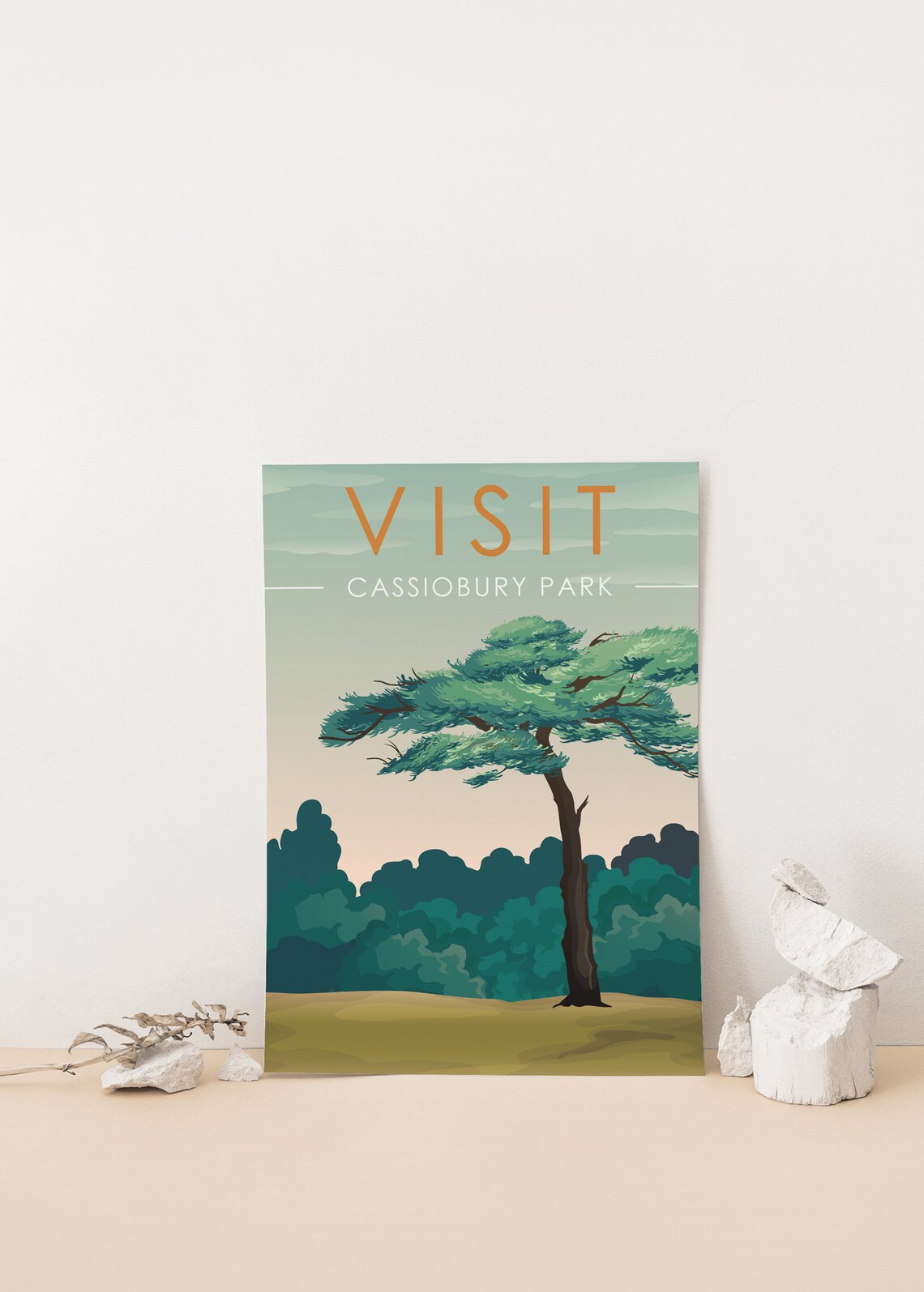 Cassiobury Park Travel Poster, Watford Nature Art Print - Image 4