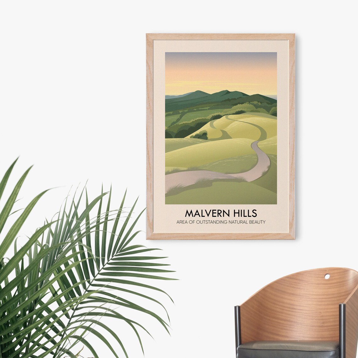 Malvern Hills Travel Poster, Worcestershire Landscape - Image 3
