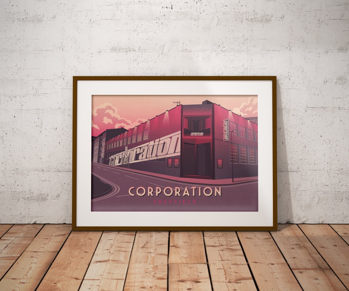 Corporation Sheffield Travel Poster, Live Music Venue - Image 4