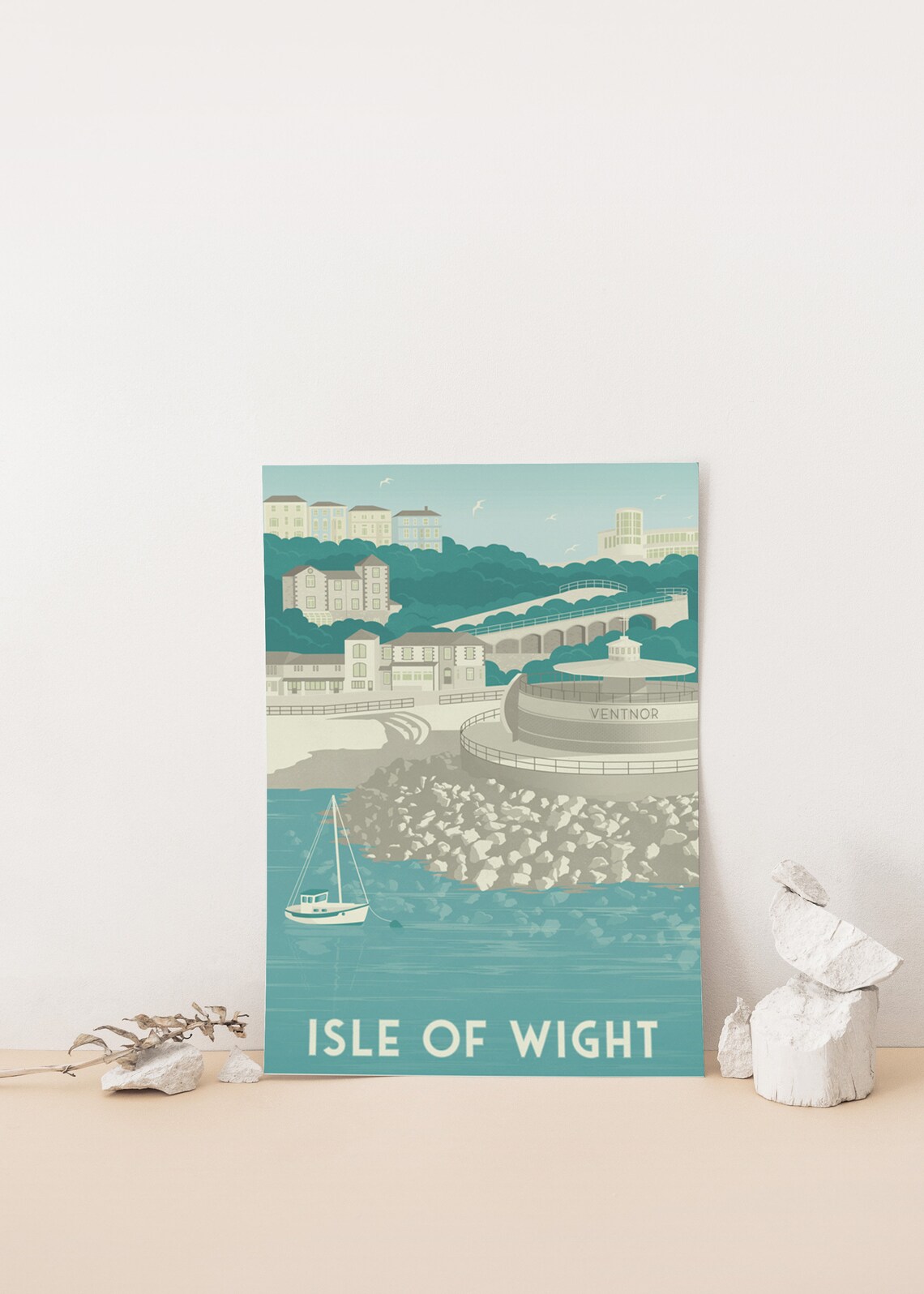 Isle Of Wight Ventnor Retro Travel Poster Print - Image 4