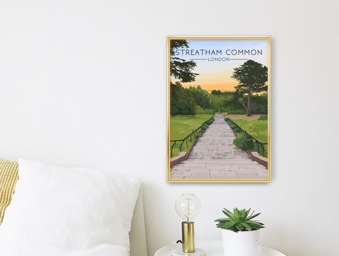 Streatham Common London Travel Poster, Park Print - Image 3