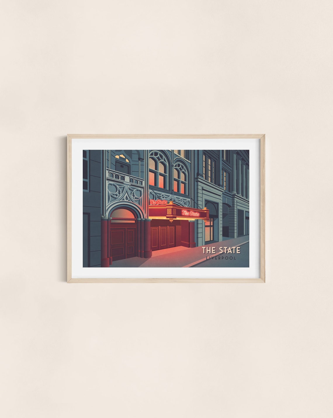The State Club Liverpool Travel Poster Liverpool Nightclub The State Ballroom Iconic Venue Print Liverpool Architecture Dale Street Art - Image 3