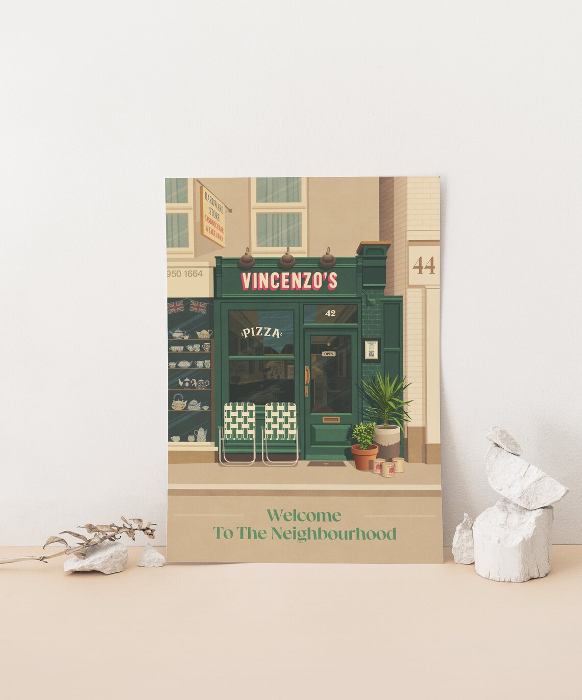 Vincenzos Bushey Vintage Travel Poster, Watford - Image 4