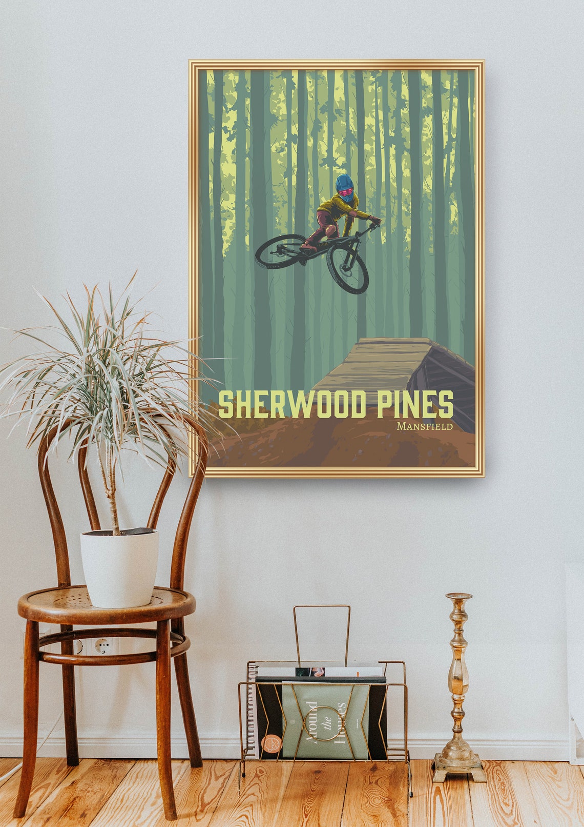 Sherwood Pines Mansfield Mountain Biking Jump Trail MTB Poster - Image 2