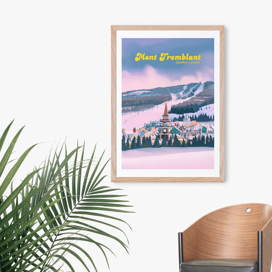 Mont Tremblant Vintage Ski Travel Poster - Image 3