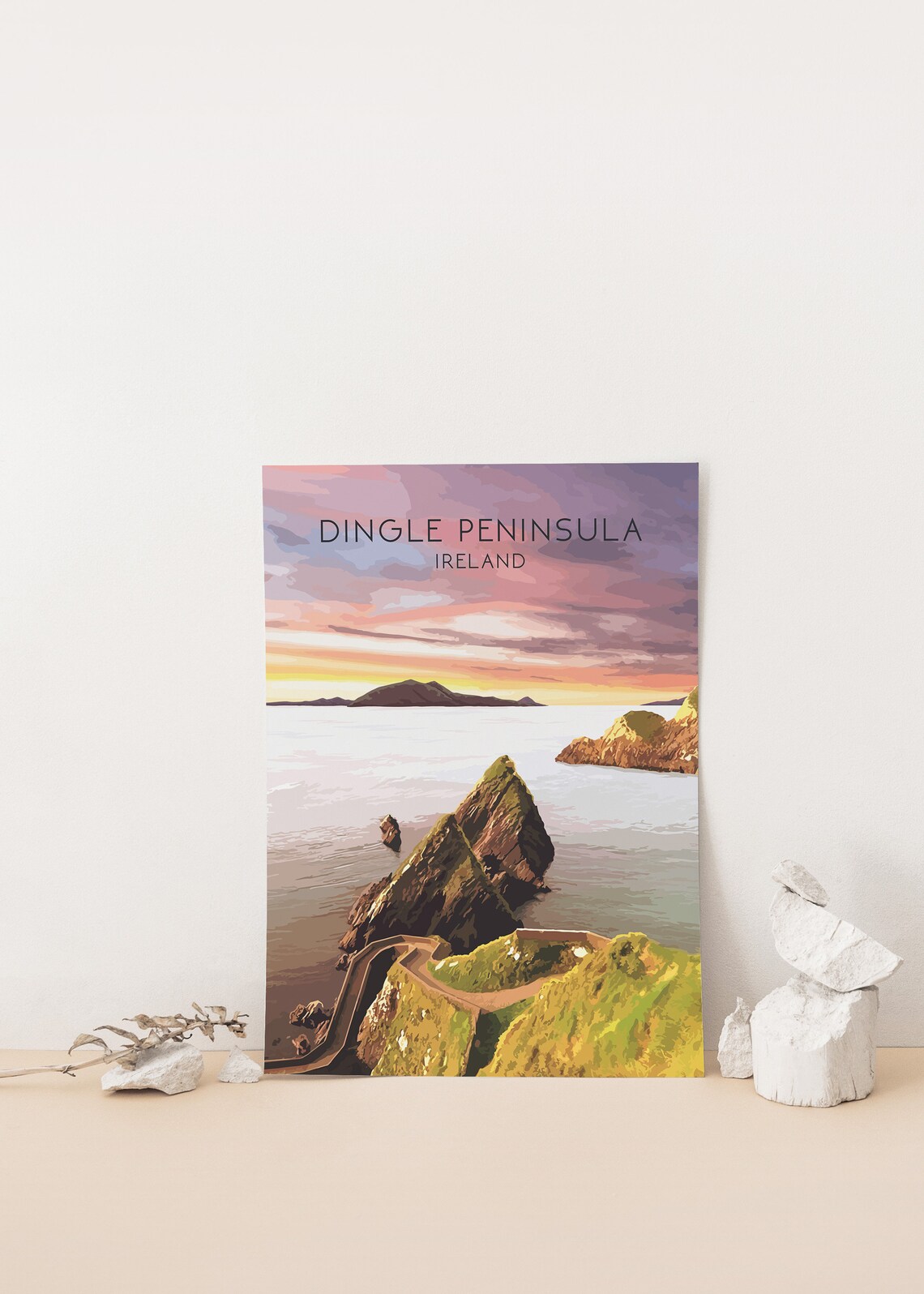 Dingle Peninsula Ireland Travel Poster, County Kerry - Image 4