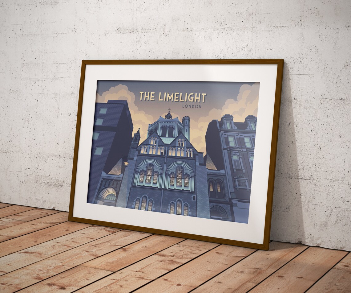 The Limelight Club London Travel Poster, Architecture - Image 3