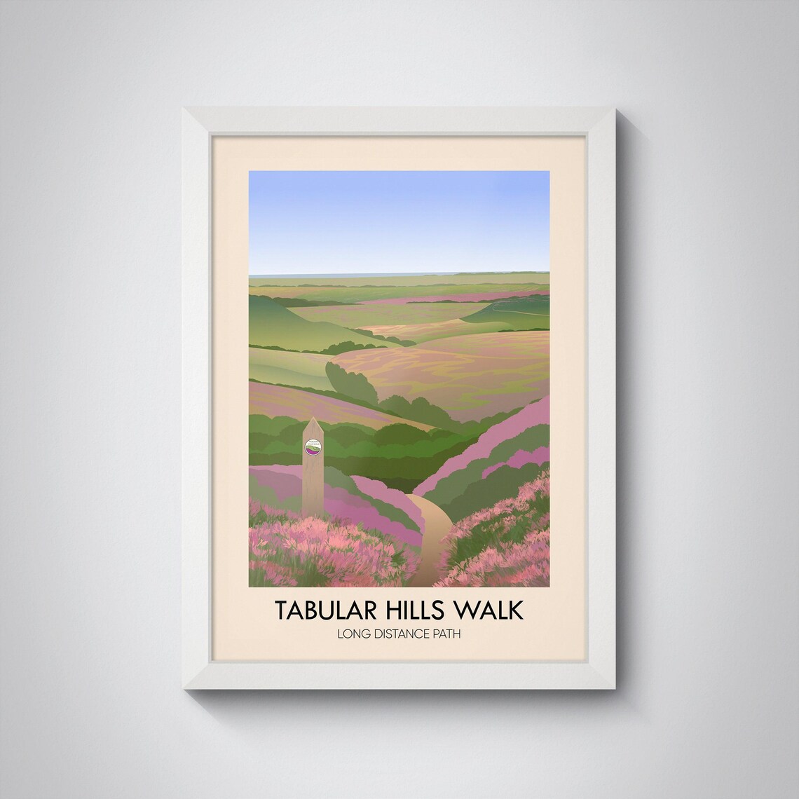Tabular Hills Walk Long Distance Path Heather Moors Hiking Travel Poster - Image 3