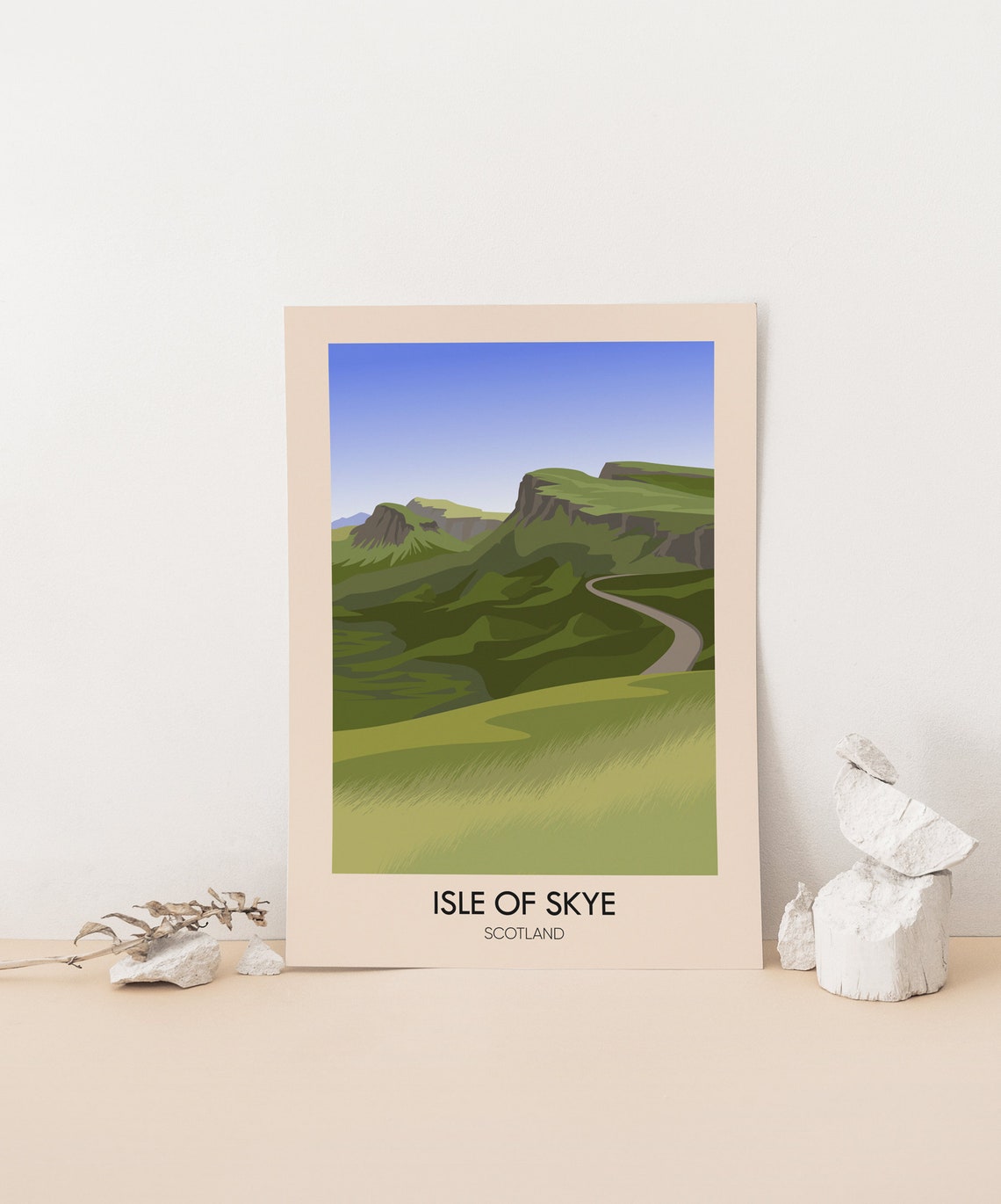 Isle Of Skye Poster Scotland The Quiraing Hiking Old Man Of Storr National Park Vintage Travel Print Trotternish Ridge Staffin Art - Image 4