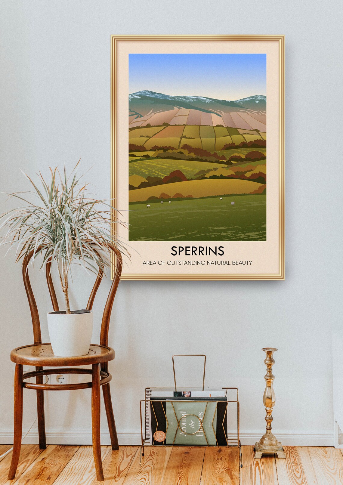 Sperrins AONB Travel Poster, Northern Ireland Print - Image 2