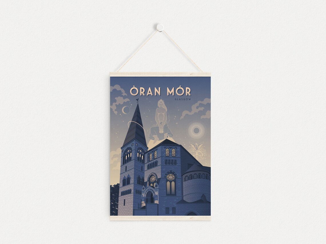 Oran Mor Glasgow Scotland Retro Travel Poster - Image 4