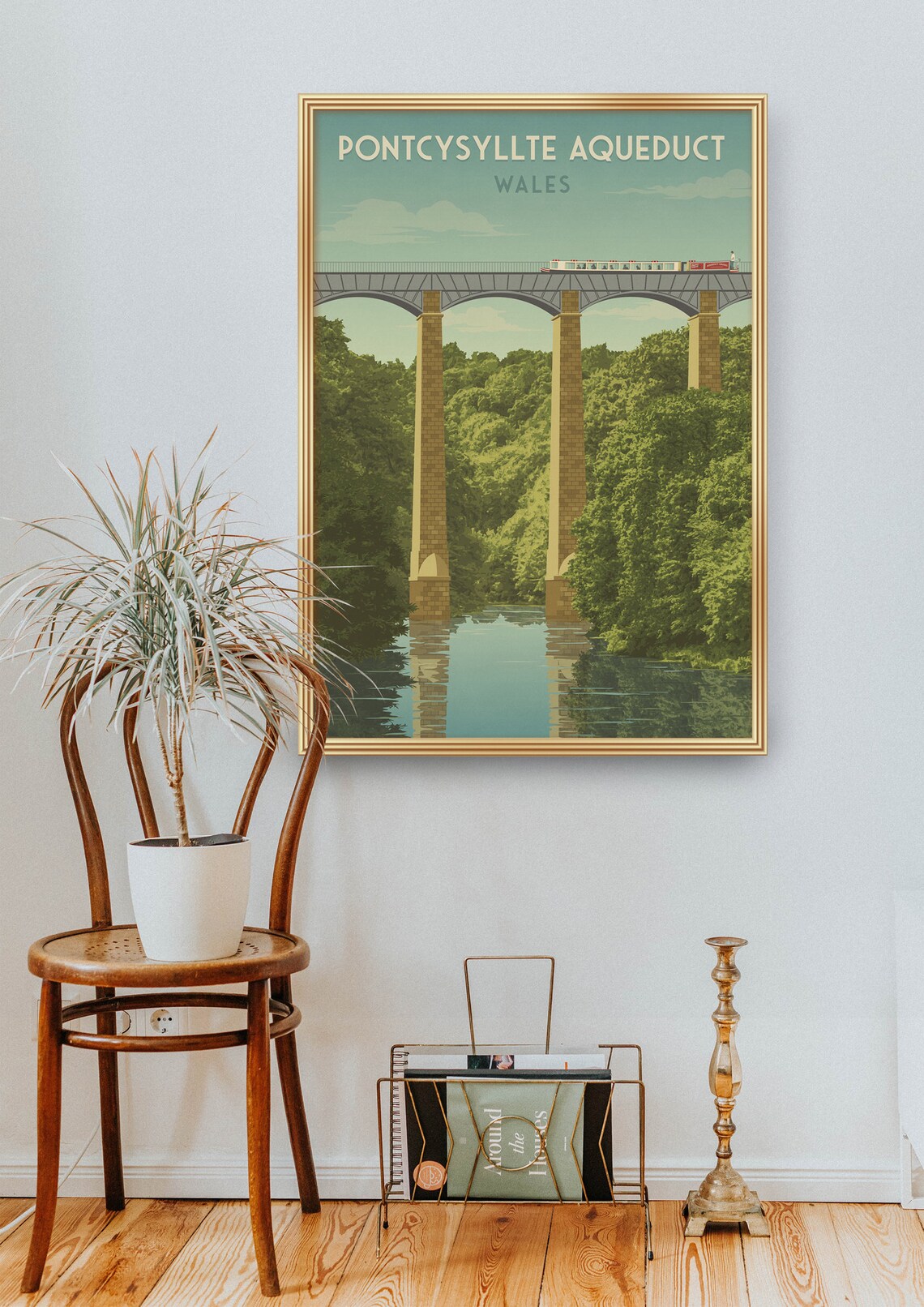 Pontcysyllte Aqueduct Vintage Travel Poster, Wales - Image 2