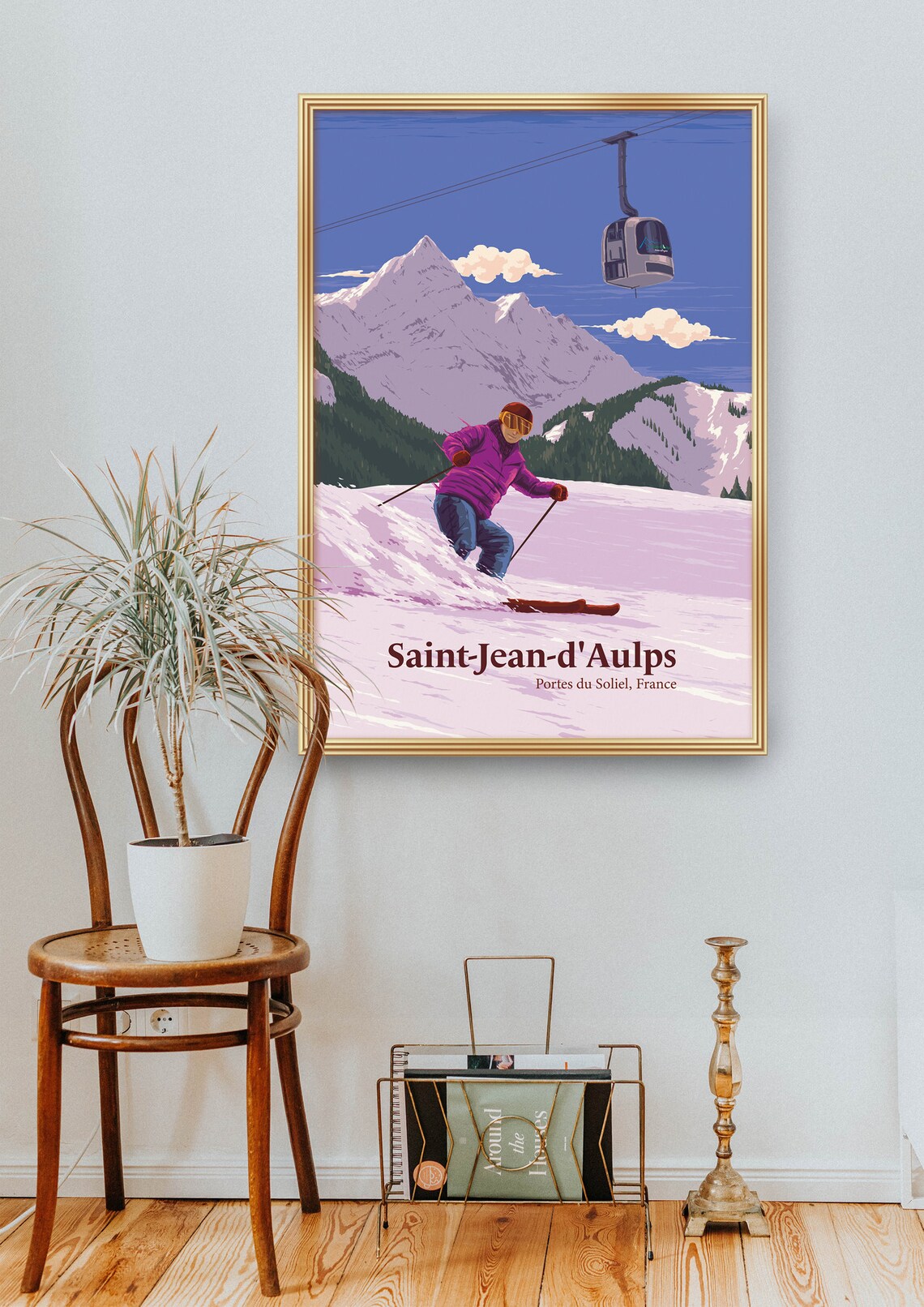 Saint Jean Daulps Vintage Travel Poster, French Alps - Image 2