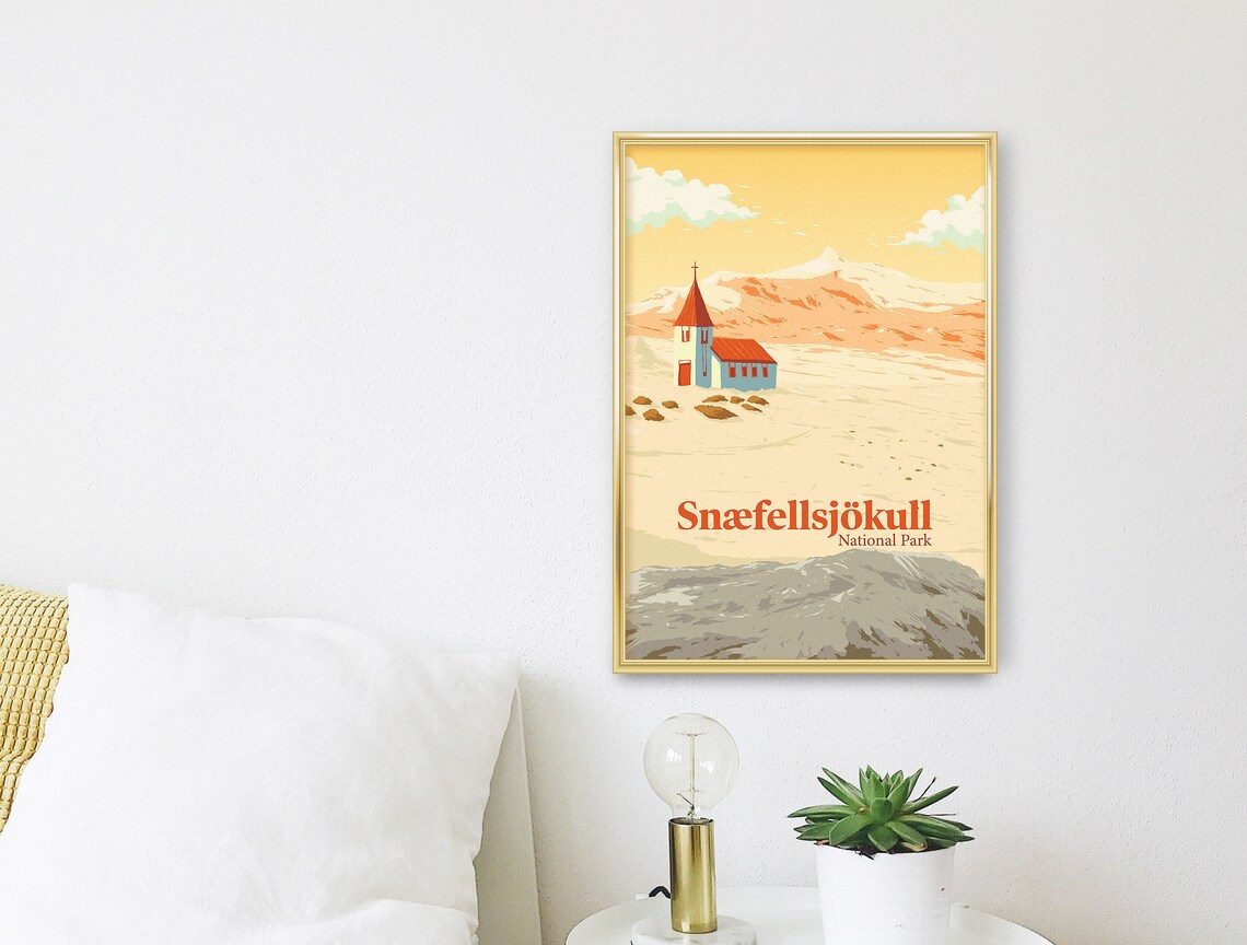 Snfellsjkull National Park Travel Poster, Iceland - Image 3
