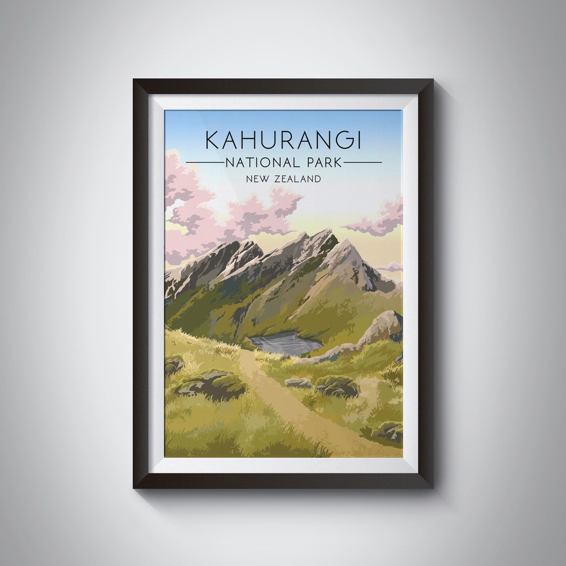 Kahurangi National Park Poster New Zealand Travel Poster Heaphy Track Vintage Travel Poster Abel Tasman Nz Wall Decor Framed Art Print