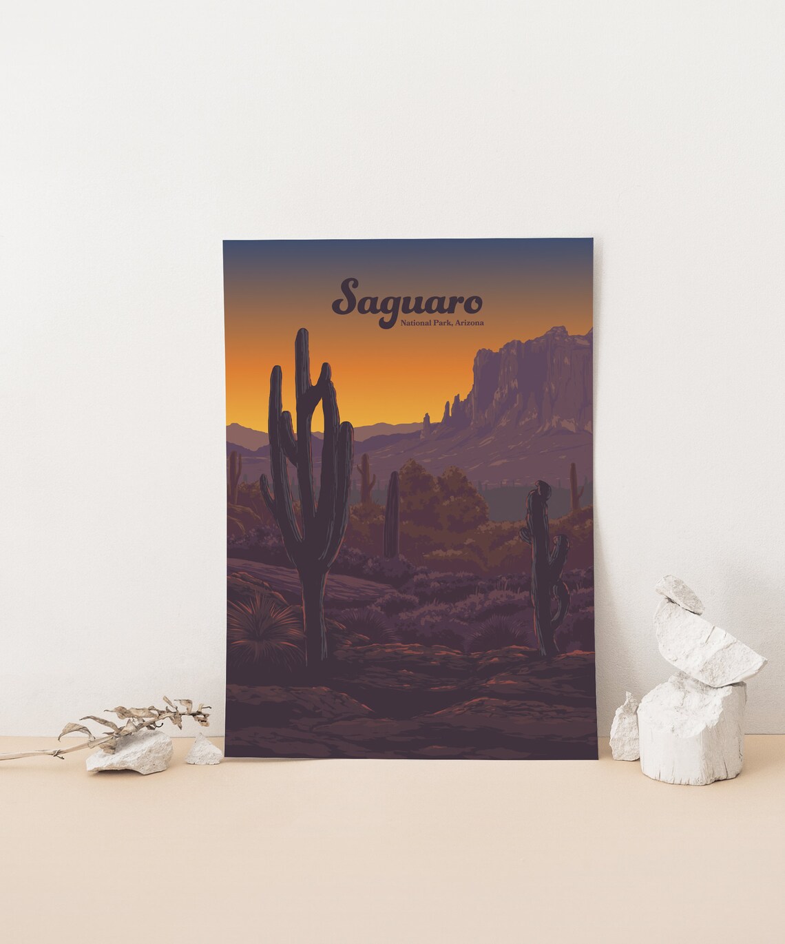 Saguaro National Park Vintage Travel Poster - Image 4