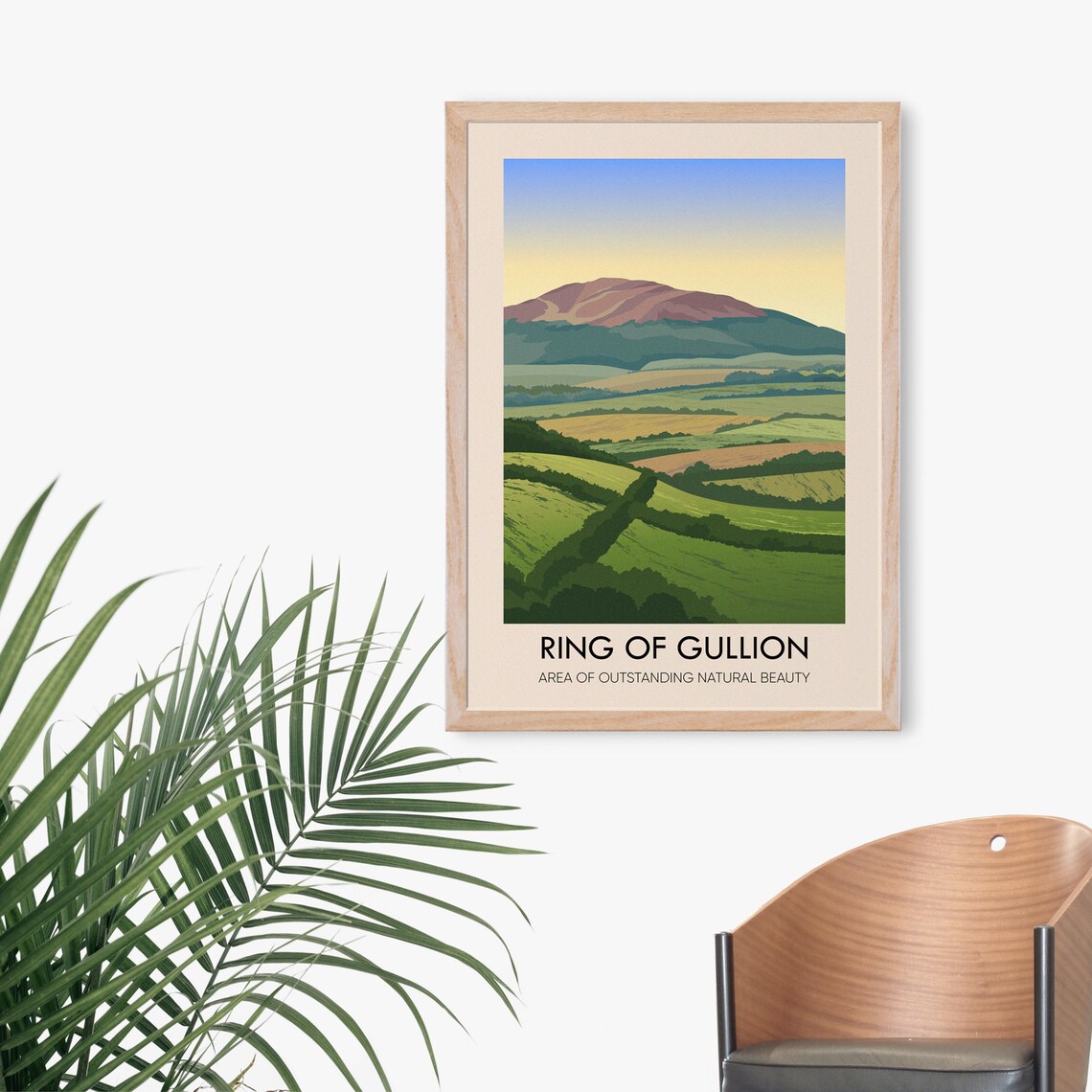 Ring Of Gullion Aonb Travel Poster Northern Ireland County Armagh Slieve Gullion Vintage Travel Print Hiking Cycling Retro Artwork - Image 3