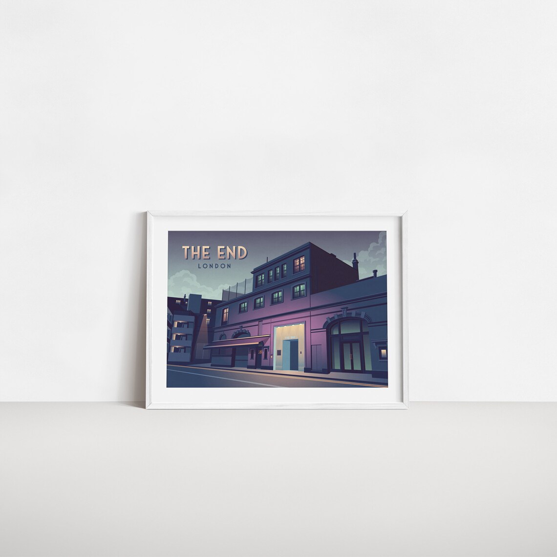 The End Nightclub London Vintage Travel Poster - Image 2