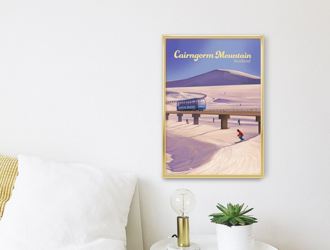 Cairngorm Mountain Scotland Travel Poster, Highlands - Image 3