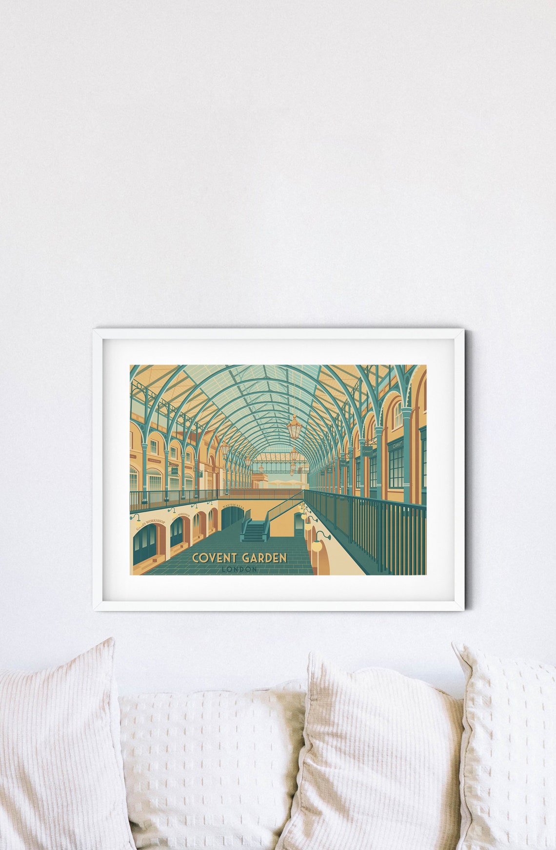 Covent Garden Historic Apple Market Hall Interior London Poster - Image 4