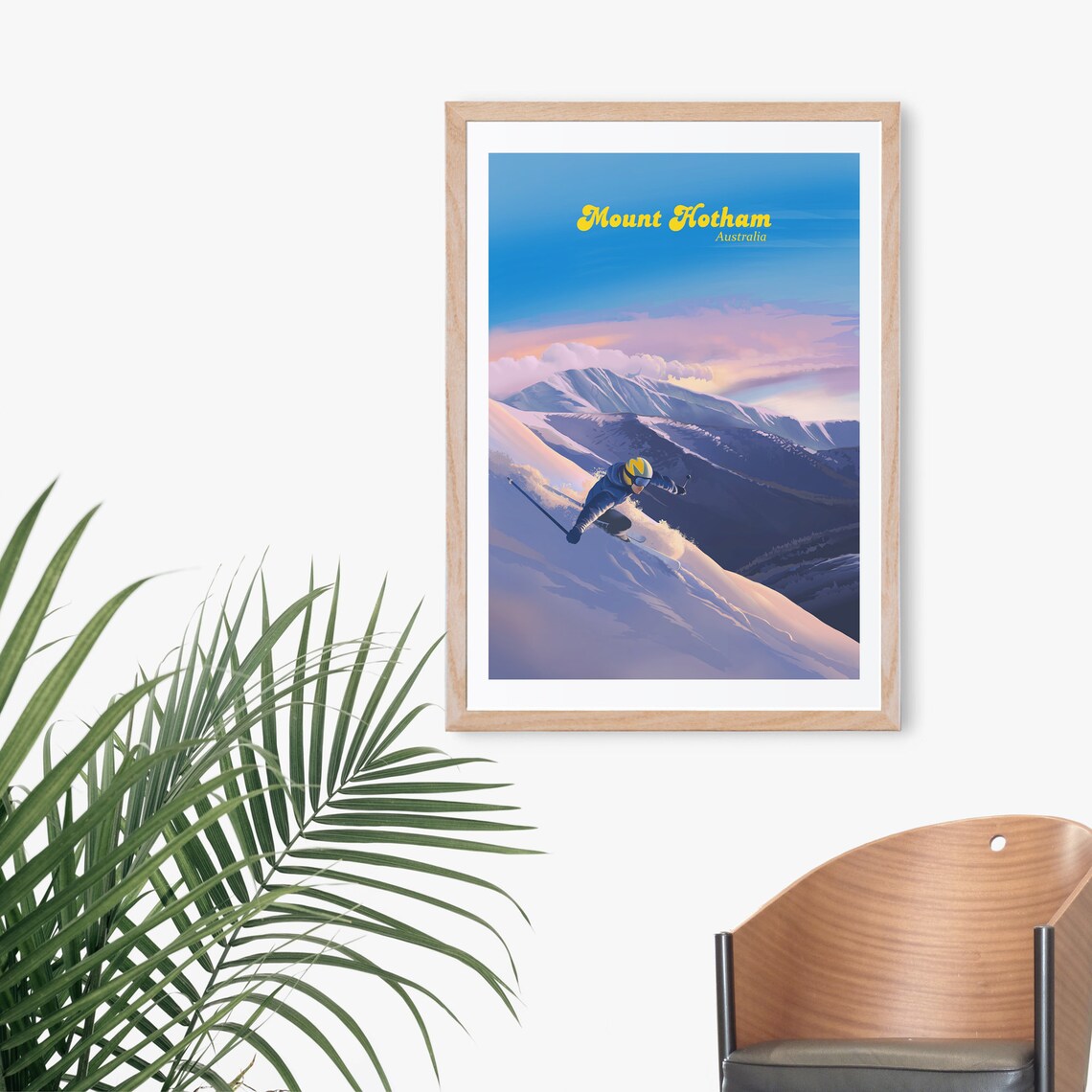 Mount Hotham Ski Resort Travel Poster, Victoria - Image 3