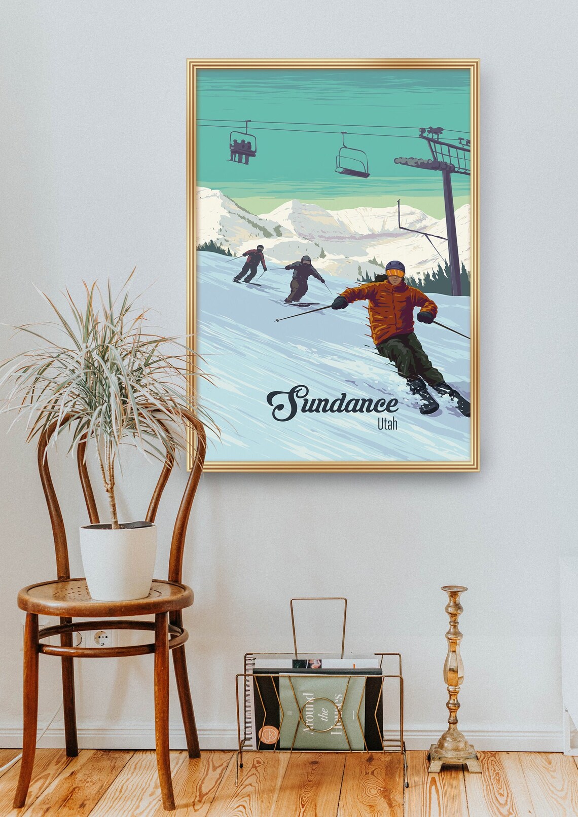 Sundance Ski Resort Vintage Travel Poster - Image 2