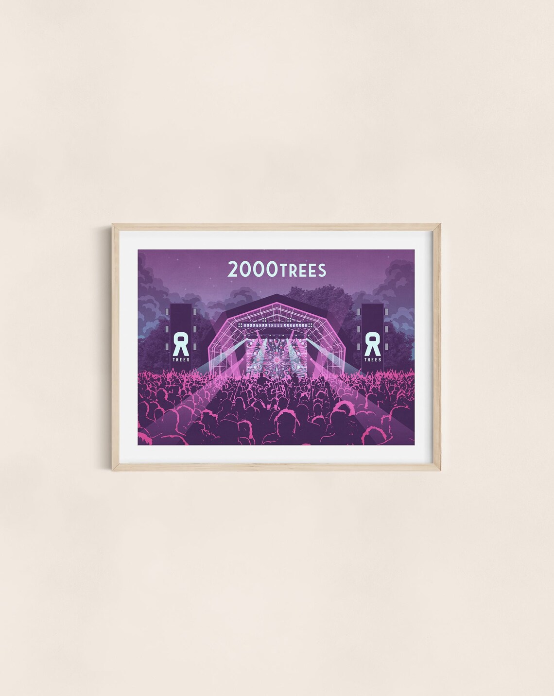 2000 Trees Music Festival Vintage Travel Poster - Image 3