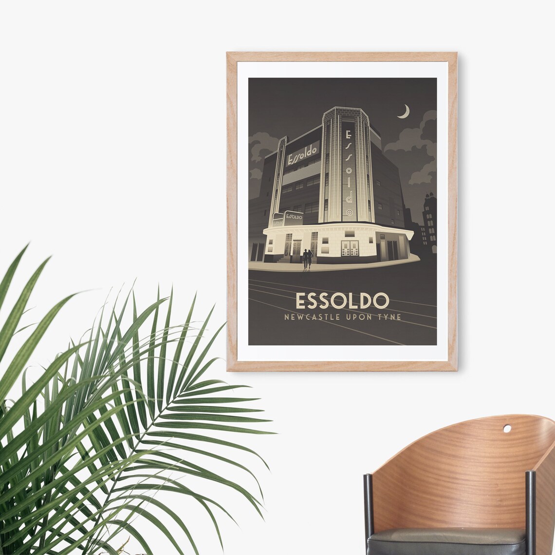 Essoldo Cinema Newcastle Upon Tyne Vintage Travel Poster - Image 3