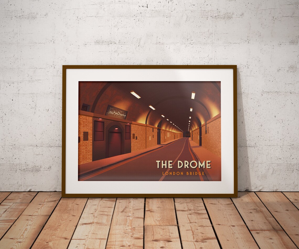 The Drome Nightclub London Bridge Tunnel Arches Retro Venue Poster - Image 4