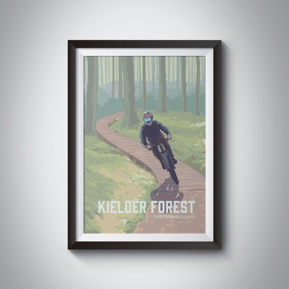 Kielder Forest Mountain Biking Trail Centre Northumberland MTB Poster